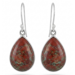Natural Sonora Jasper .925 Sterling Silver handcrafted Earrings