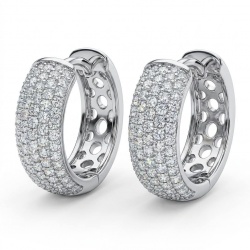 Stella Natural 6.2 carat White Topaz Silver handcrafted earrings
