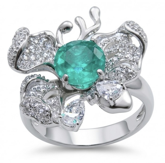 Eau Pure 6.5 carat Paraiba Tourmaline .925 Sterling Silver Handcrafted Ring size 6 1/4