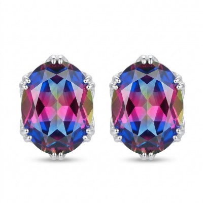 Luxurious authentic 11.2 carat Brazilian Tourmaline .925 Sterling Silver handcrafted earrings