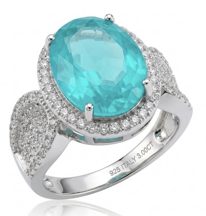 Elizabeth oval cut 10.4 carat Colombian Emerald .925 Sterling Silver dipped in rhodium handcrafted Ring size 7 1/4