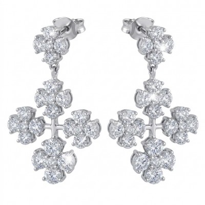 Celtic Cross Luxurious 10.5 carat Moissanite .925 Sterling Silver handmade Earrings