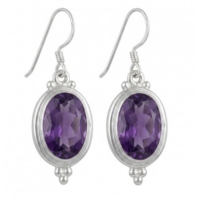 Lavender Beauty authentic 10.2 carat Amethyst .925 Sterling Silver handcrafted earrings