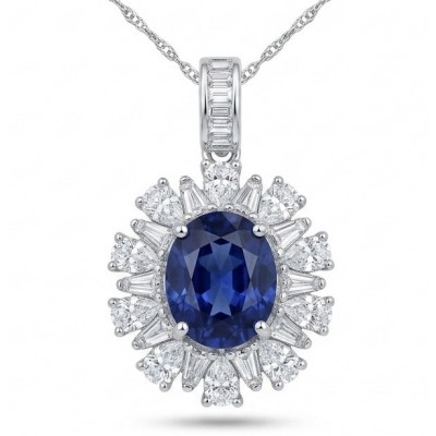 Authentic 8.5 carat Tanzanite .925 Sterling Silver handmade necklace