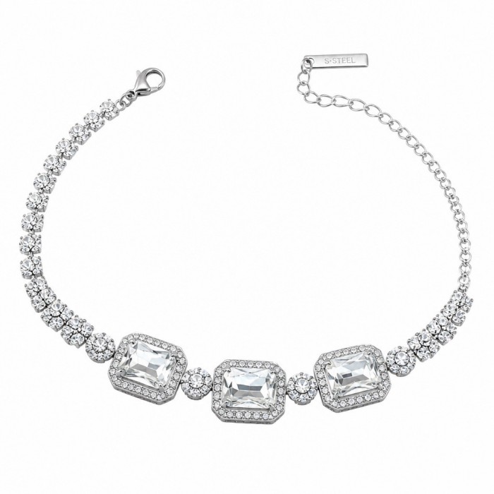 Mademoiselle 14.2 carat Moissanite .925 Sterling Silver Statement Bracelet