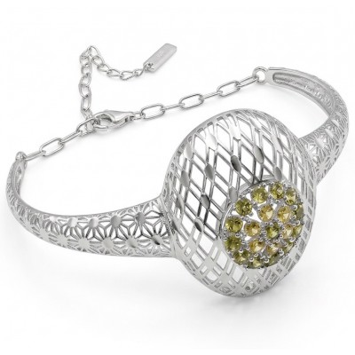 Casablanca - authentic 2.2 carat yellow Sapphire .925 Sterling Silver Bracelet