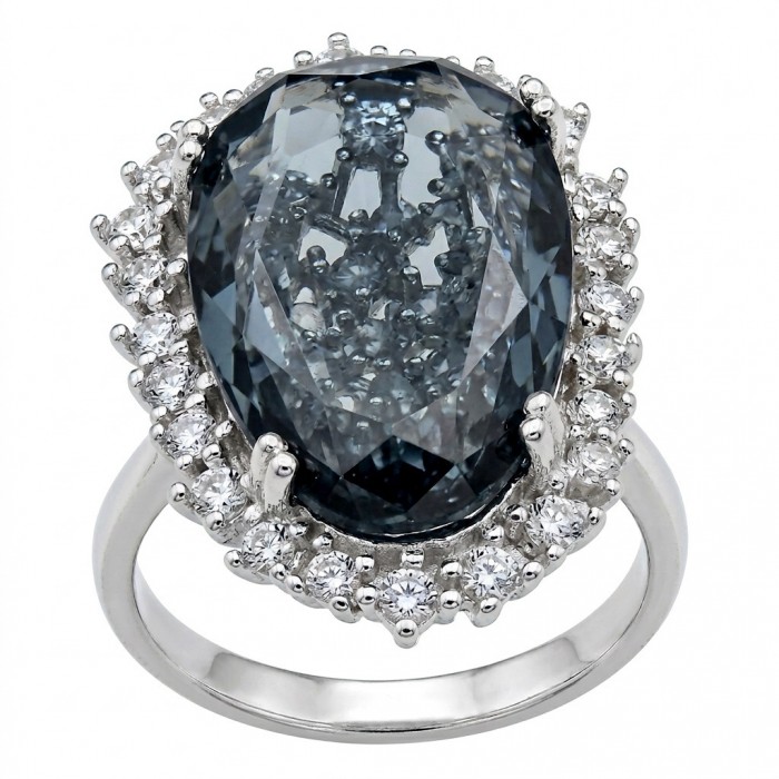 Stella 14.9 carat authentic London Blue Topaz .925 Sterling Silver Handcrafted Ring size 8