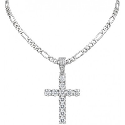 Precious Cross Genuine rhodium over .925 Sterling Silver handmade necklace