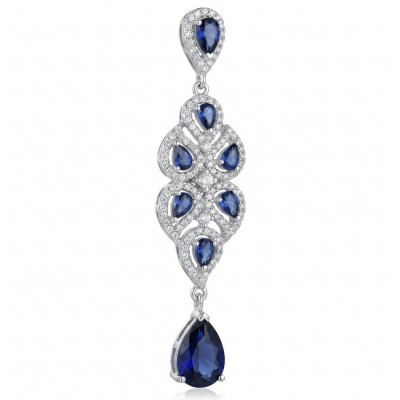 Born to Glam 4.2 carat natural Sapphire .925 Sterling Silver Perfectly handcrafted Pendant