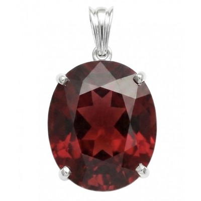 Giovanna 23.2 carat authentic Mozambique Ruby .925 Sterling Silver handmade Pendant