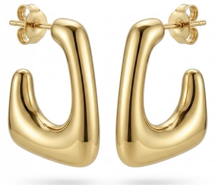 Golden handmade modern design Earrings