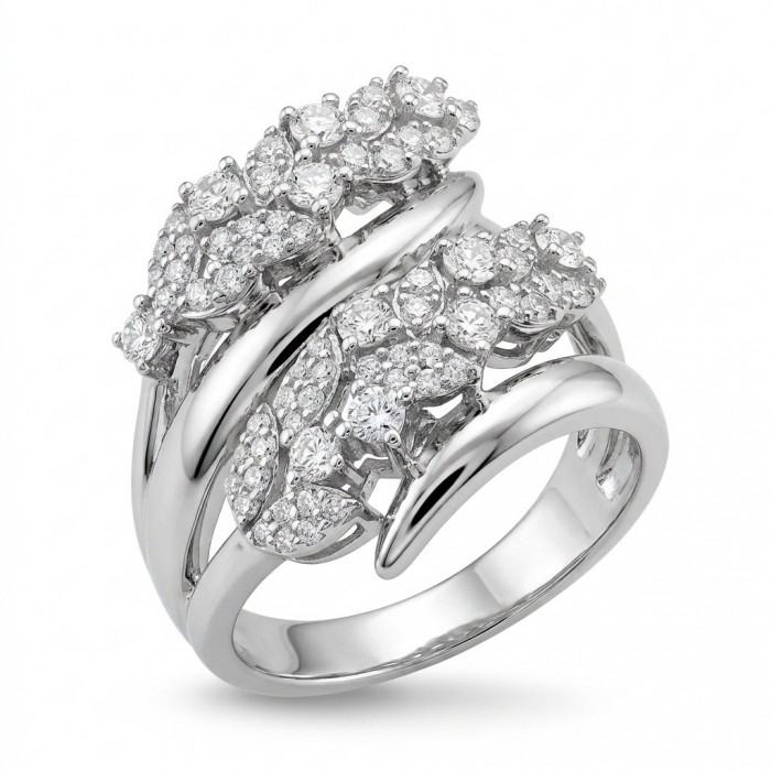 Luxurious - 7.2 carat White Topaz Sterling Silver handcrafted ring size 7