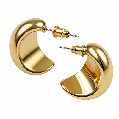 Classy Gold handmade Hoop Earrings