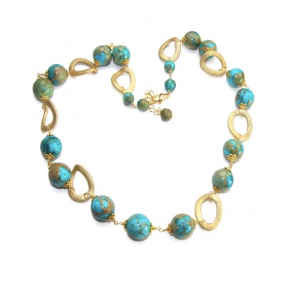 Bohemian Style Sea Sediment Jasper .925 Sterling Silver handmade necklace