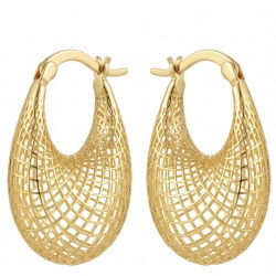 Dubai Style - Mystery- .925 Sterling Silver dipped in 22K Gold handmade Earrings