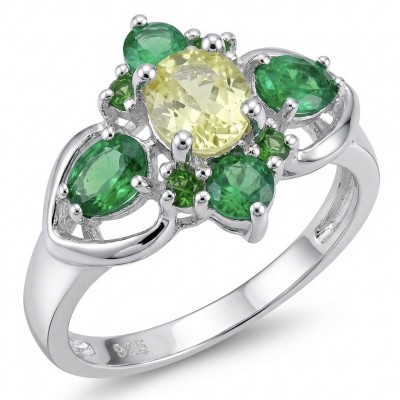 Stella 3.2 carat Brazilian Citrine .925 Sterling Silver dipped in 14K Gold handcrafted ring; s. 6