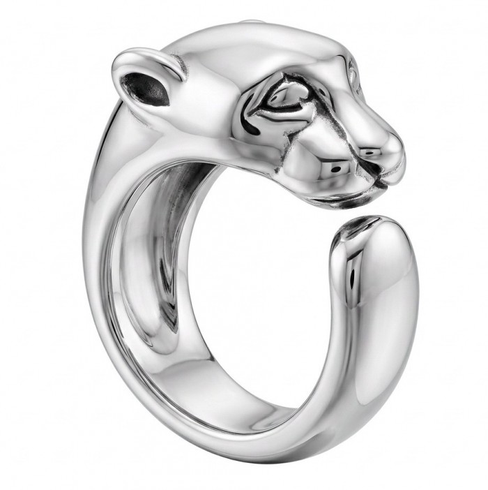 Cheetah .925 Sterling Silver handmade Statement Ring s. 8