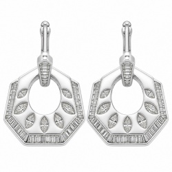 Modern design Natural 0.5 carat White Topaz .925 Sterling Silver handcrafted earrings