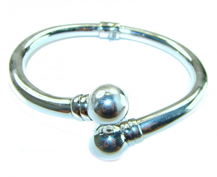 Fancy .925 Sterling Silver handcrafted Statement Italy made Bracelet / Cuff - photo 2