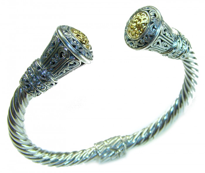 Bali Legacy 39.5 grams authentic 14K Gold over .925 Sterling Silver handcrafted bracelet - photo 3