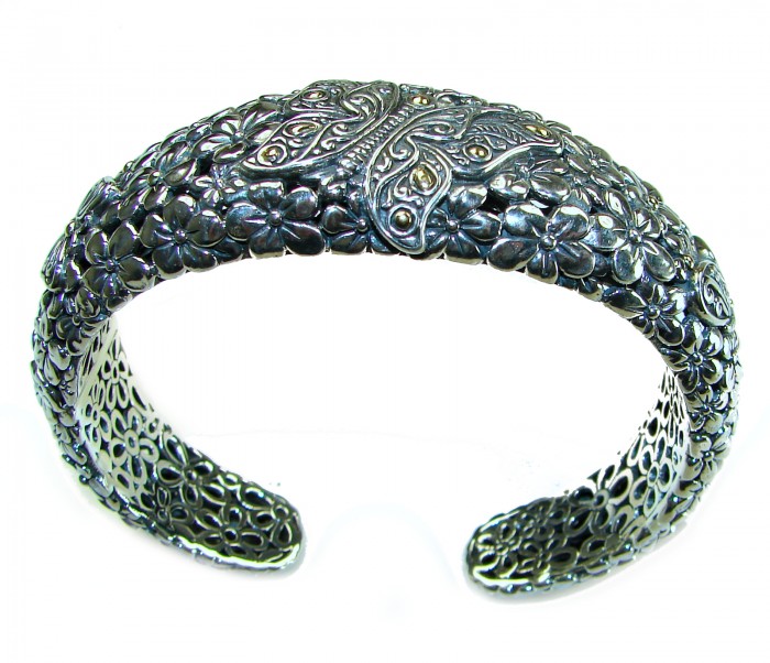 Spectacular - Large Heave Butterfly Bali Made .925 Sterling Silver handcrafted Bracelet / Cuff - photo 3