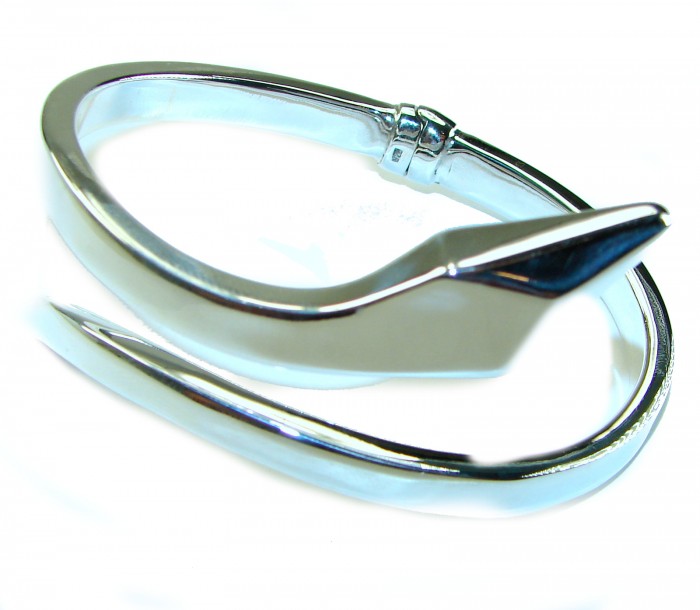 Snake - highly polished Italy made Bracelet in best quality .925 Sterling Silver - photo 2
