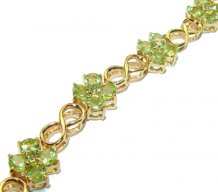 Alessia authentic Peridot 14K Gold over .925 Sterling Silver handmade Bracelet - photo 1