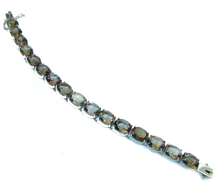 Sands Of Time Smoky Topaz .925 Sterling Silver handmade Bracelet - photo 3