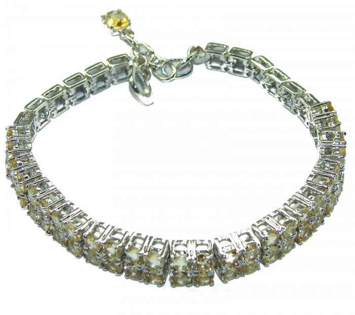 Authentic Amethyst Citrine .925 Sterling Silver handcrafted Bracelet - photo 2