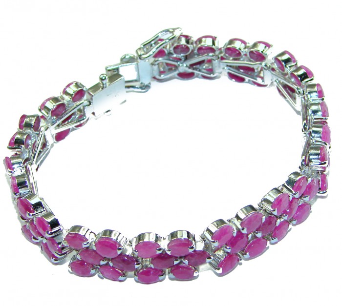Incredible design authentic Ruby .925 Sterling Silver handmade Bracelet - photo 2