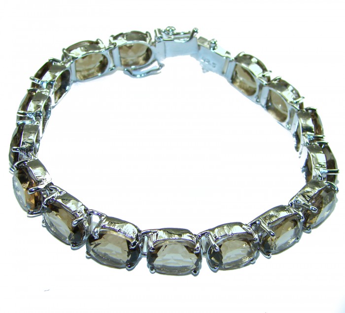 Sands Of Time Smoky Topaz .925 Sterling Silver handmade Bracelet - photo 2