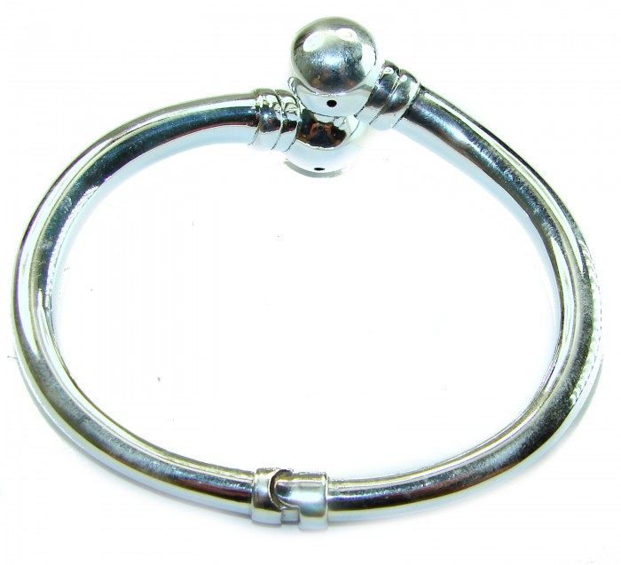 Fancy .925 Sterling Silver handcrafted Statement Italy made Bracelet / Cuff - photo 1