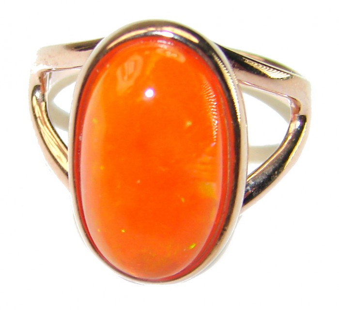 Golden Galaxy Ethiopian Opal 18K Rose Gold over .925 Sterling Silver handcrafted Ring size 6 1/4 - photo 3