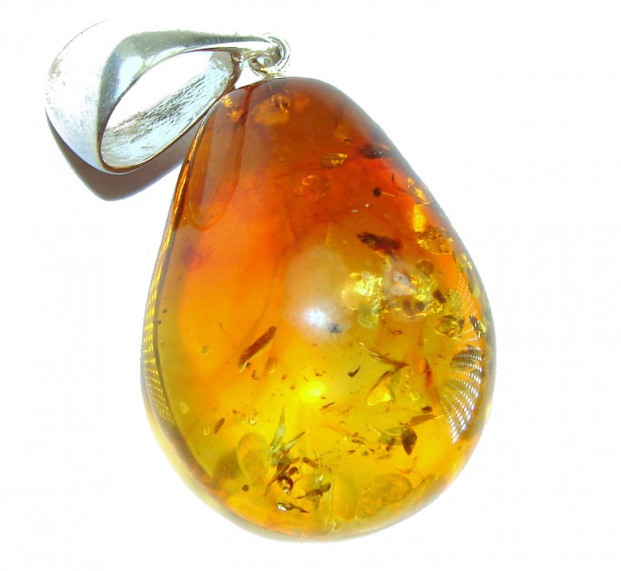 Real Beauty authentic Baltic Amber .925 Sterling Silver handcrafted pendant - photo 2