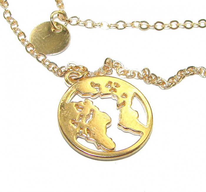 Multilayer Necklace 10K Gold over .925 Sterling Silver handcrafted necklace - photo 1