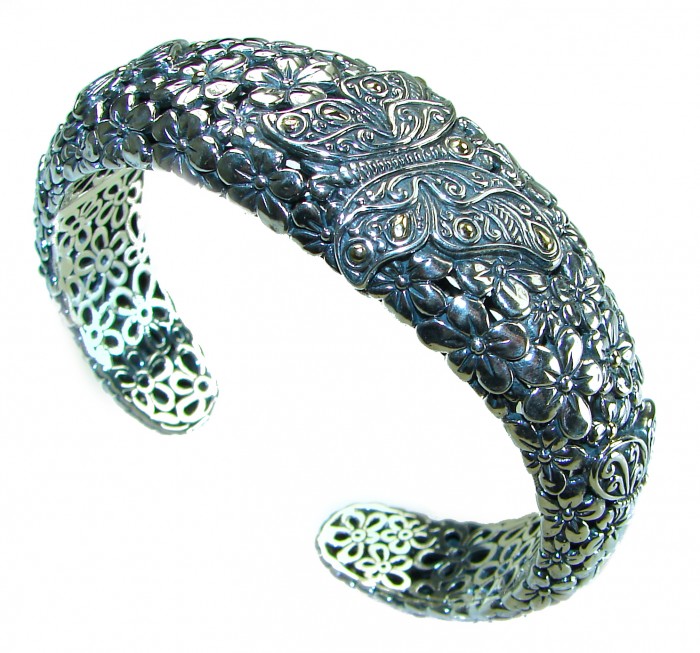 Spectacular - Large Heave Butterfly Bali Made .925 Sterling Silver handcrafted Bracelet / Cuff - photo 2
