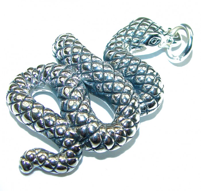 Boa Snake .925 Sterling Silver Bali made Pendant - photo 2