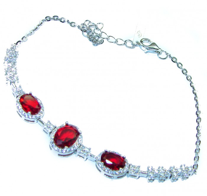 True Passion authentic Ruby .925 Sterling Silver handmade Bracelet - photo 3