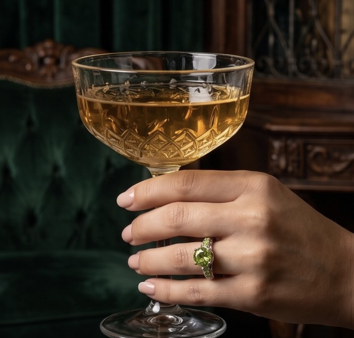 Royalty 4.9 carat authentic Himalayan Peridot .925 Sterling Silver Handcrafted Statement Ring size 8 - Worn on hand: 4.9 carat Himalayan Peridot ring in sterling silver.