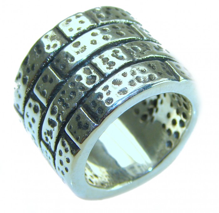 Large Natural Beauty Italy Made Silver Sterling Silver ring s. 6 - photo 3