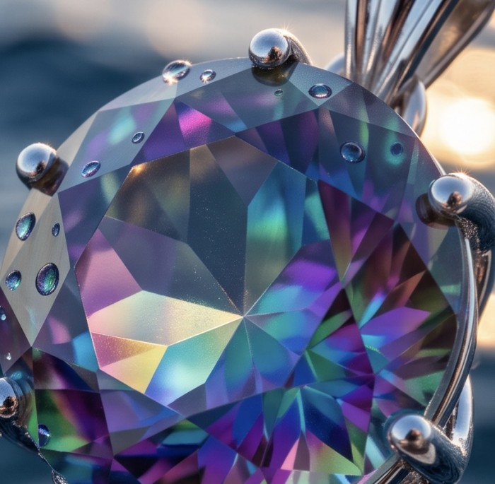 5.2 carat oval cut Brazilian Tourmaline .925 Sterling Silver Perfectly handcrafted pendant - Close-up of 5.2 carat Brazilian Tourmaline in .925 Sterling Silver.