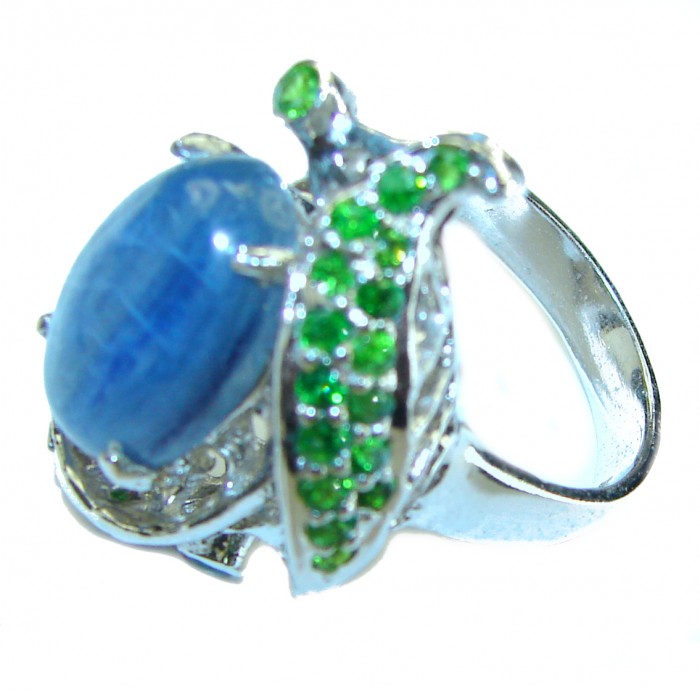 Magic Creation authentic African Kyanite .925 Sterling Silver Handcrafted Ring size 8 3/4 - photo 3