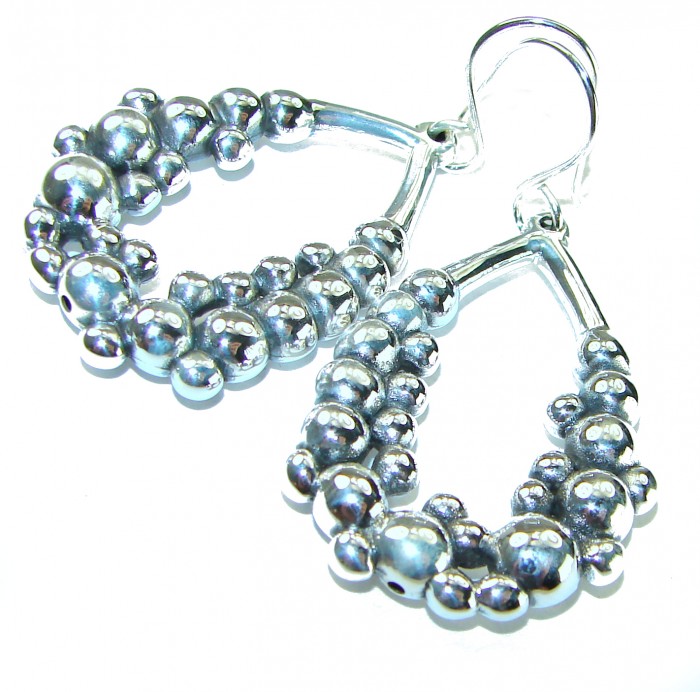 Fancy .925 Sterling Silver Italy made Earrings - photo 2