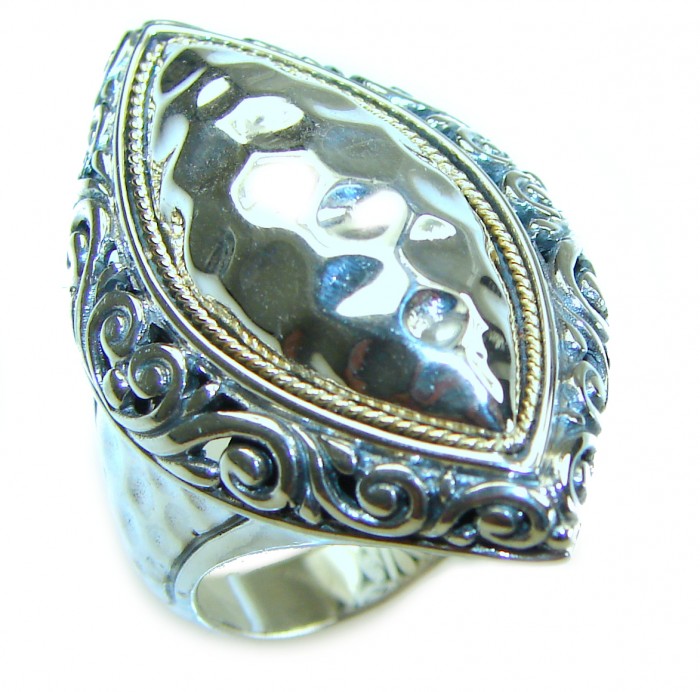 Solid Bali made .925 Sterling Silver ring size 7 - photo 4