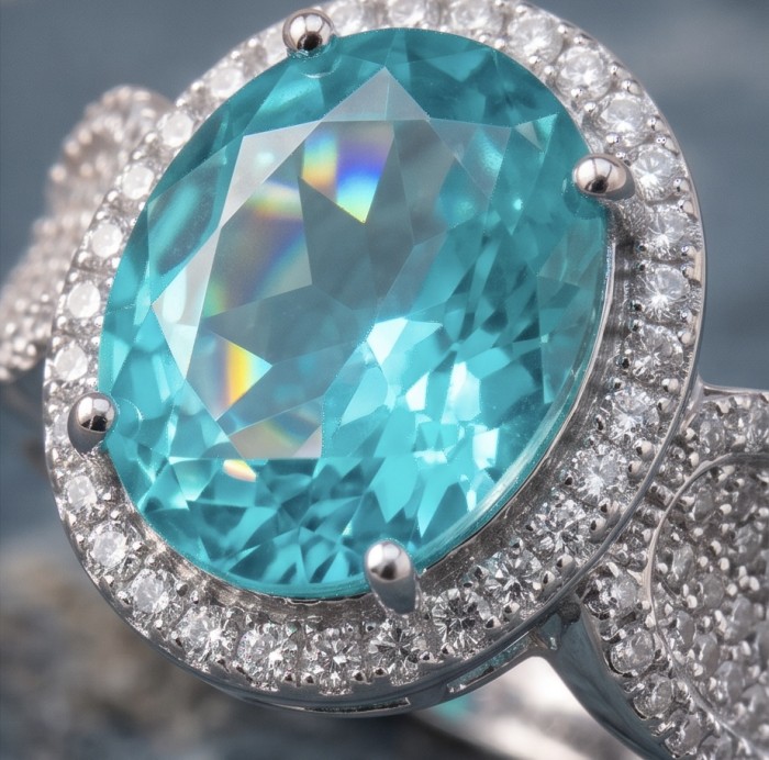 Elizabeth oval cut 10.4 carat Colombian Emerald .925 Sterling Silver dipped in rhodium handcrafted Ring size 7 1/4 - Close-up of Elizabeth 10.4 ct oval Colombian emerald ring.