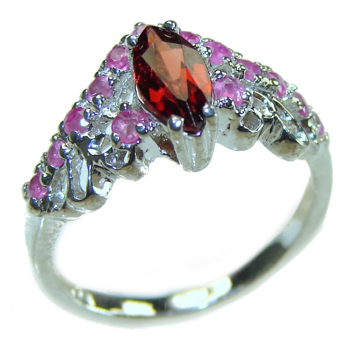 Timeless Treasure 1.7 carat Ruby .925 Sterling Silver handcrafted Ring size 6 - photo 2