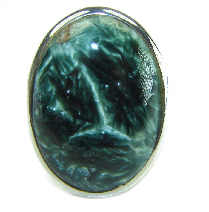 Peruvian Opal .925 Sterling Silver handcrafted ring; s. 8 1/2 - photo 2