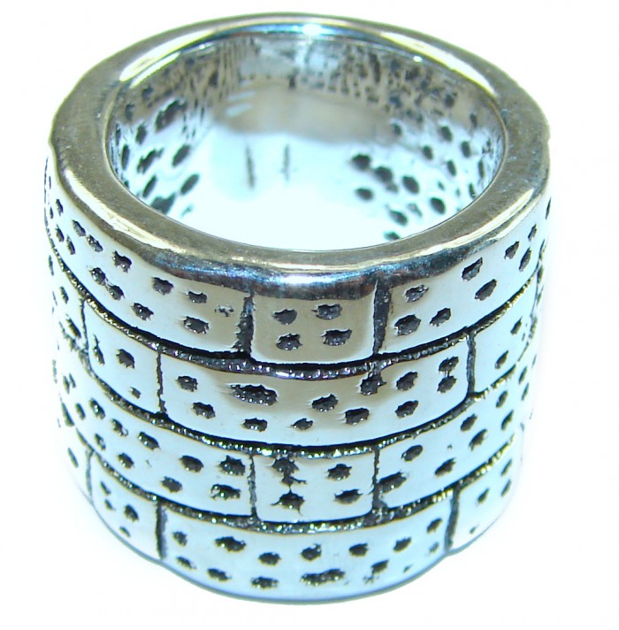 Large Bali made .925 Sterling Silver handcrafted Ring s. 5 - photo 2