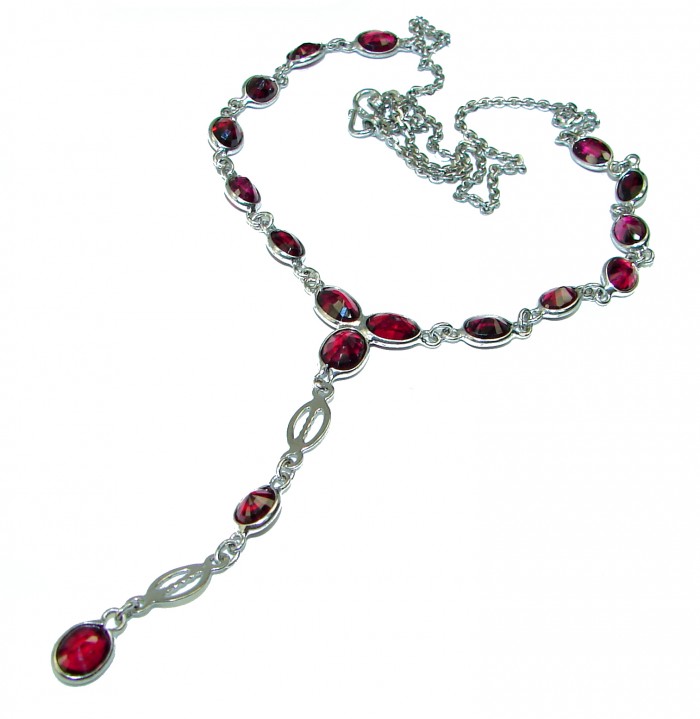 Authentic Ruby .925 Sterling Silver handmade Necklace - photo 1