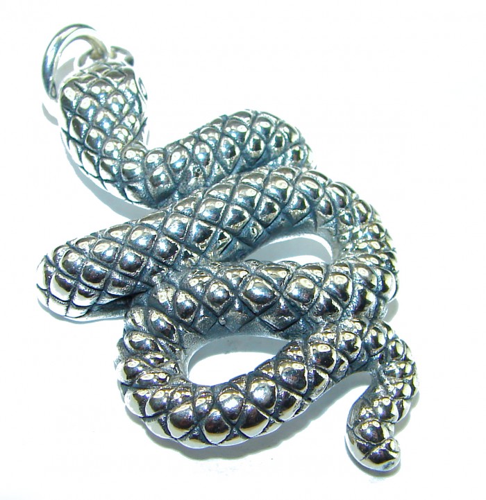 Boa Snake .925 Sterling Silver Bali made Pendant - photo 1